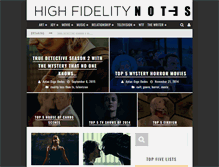 Tablet Screenshot of highfidelitynotes.com